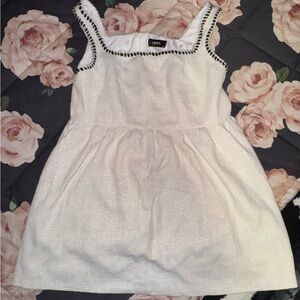 Cider Tweed U-Neck Mini Dress